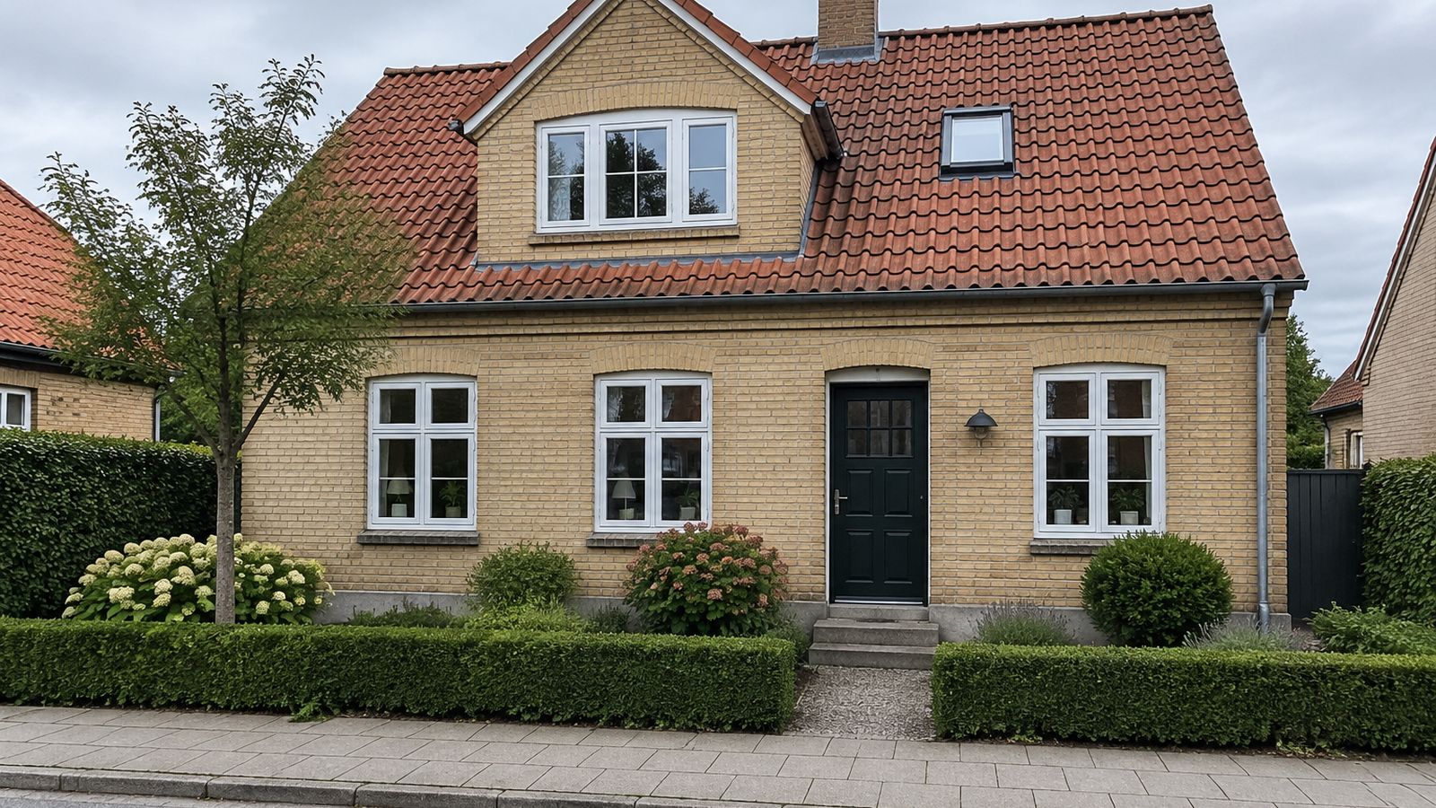 Dansk villa på stille vej